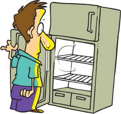 Cartoon Empty Fridge