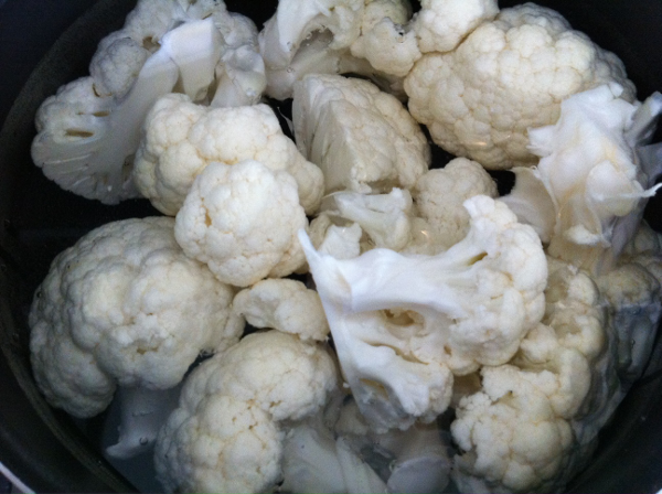 Cauliflower Florets in Boiling Water
